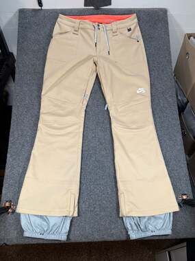 Nike SB Women's Tan 10K Waterproof Breathable Snowboard Ski Pants XL